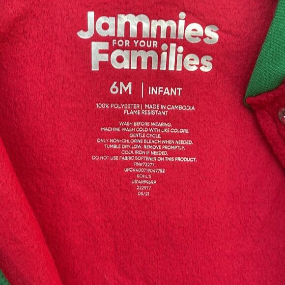 Baby’s First Christmas red footed sleeper size 6 months NEW - Picture 3 of 7